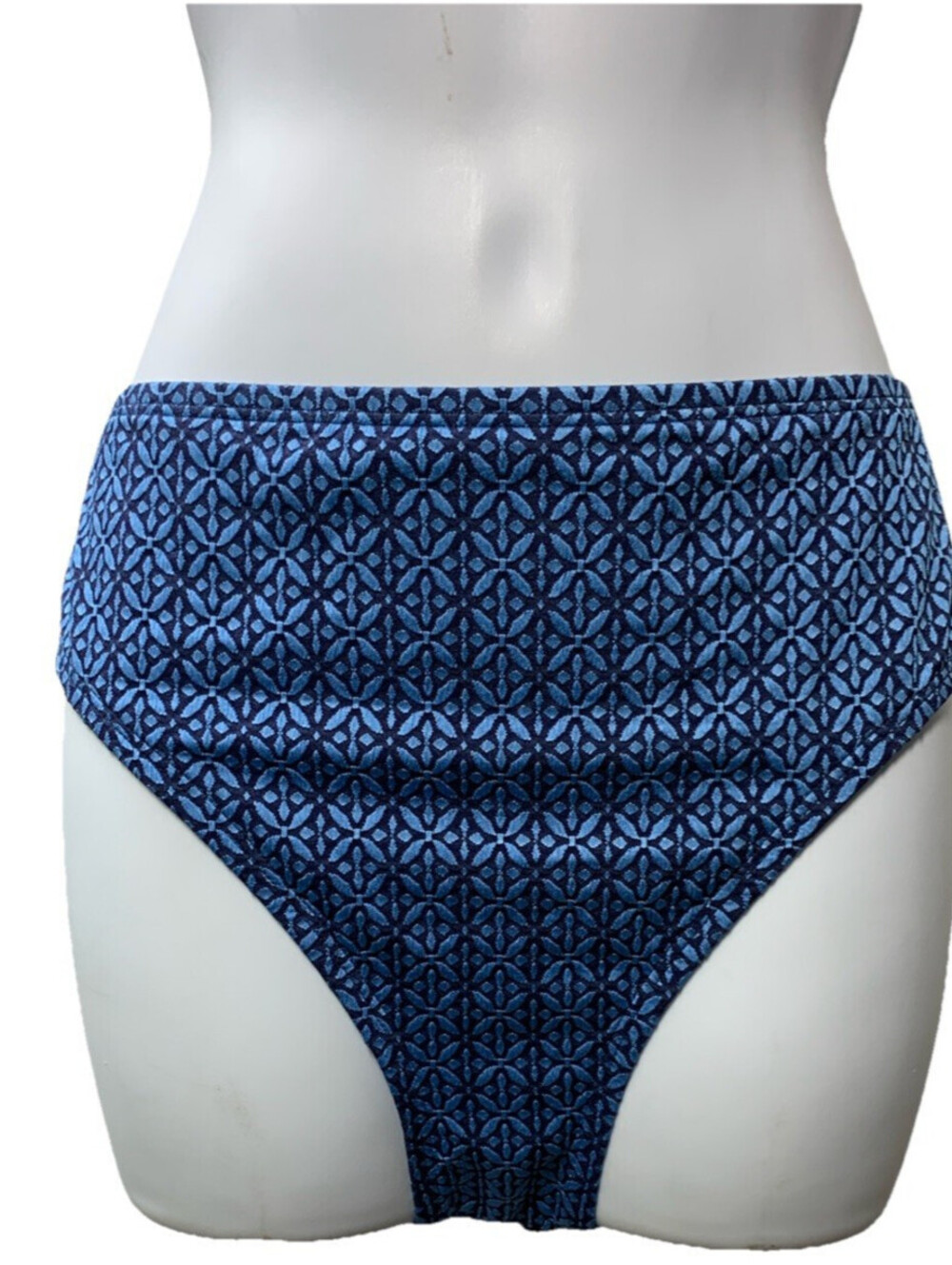 La Blanca Charmed Coast Mid-Rise Bikini Bottom Hipster Underwear Chambray Size 8